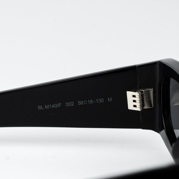 NEW Saint Laurent SLM140/F 002 Black Grey Mirror Rectangle Unisex Sunglasses - Picture 11 of 12